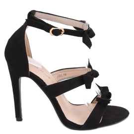 Sandales Celestia noires à talons hauts le noir