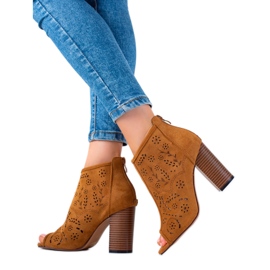 Seastar Bottes à bout ouvert ajouré brun