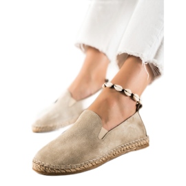 T.Sokolski Espadrilles en cuir classiques beige brun