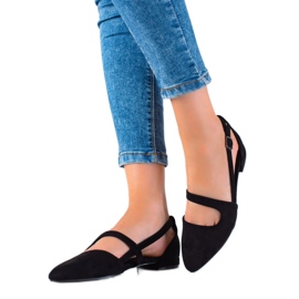 T.Sokolski Ballerines noires à découpe le noir