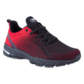 DK Chaussures de sport noir rouge