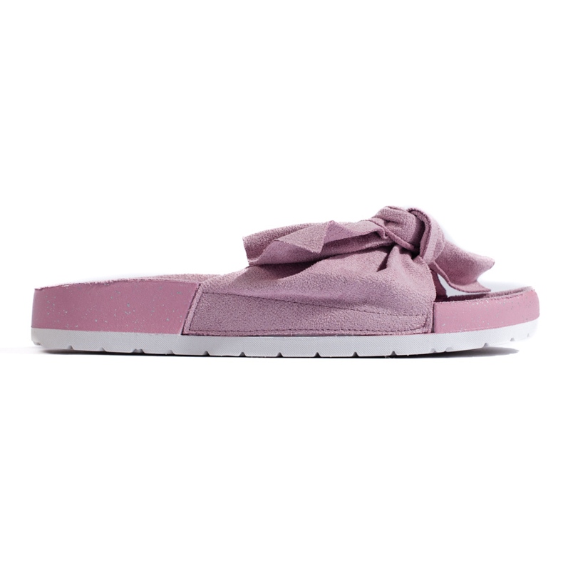 SHELOVET Pantoufles à la mode avec un arc rose