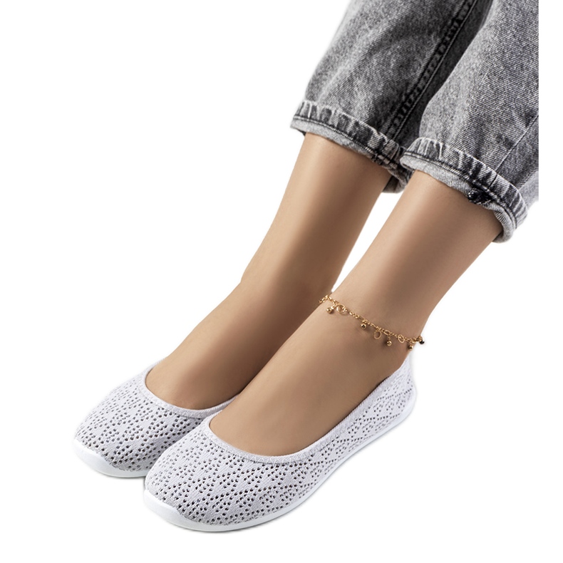 Ballerines Holmen grises ajourées
