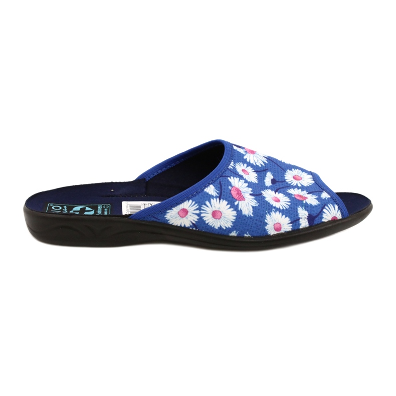Adanex Chaussons Femme Avec Fleurs Gadane SAK1 27153 blanche bleu rose