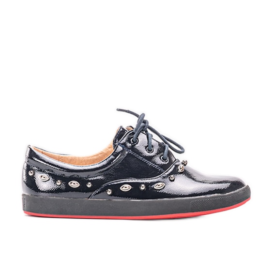 Baskets laquées marine enfant Mikaela bleu bleu