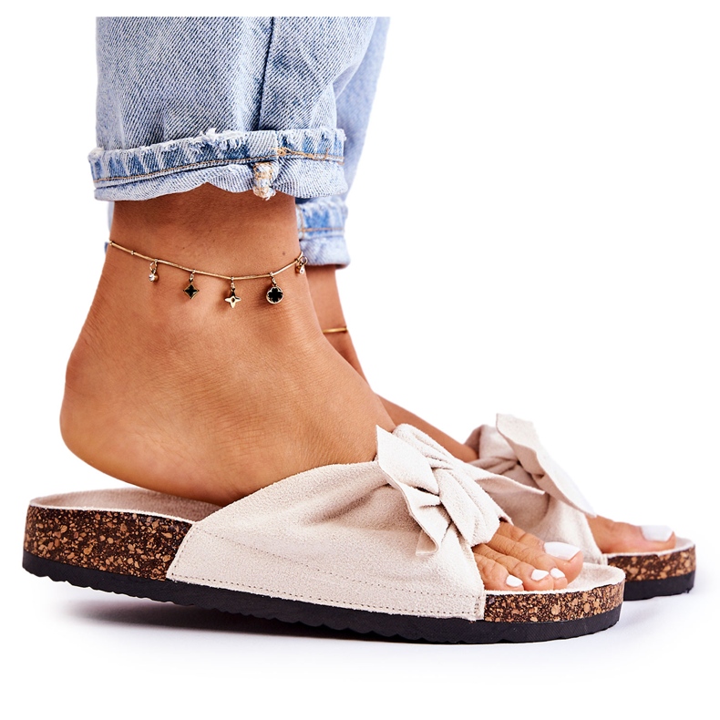 PS1 Chaussons Wendy Beige Clair Semelle Liège