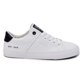 Sneakers Homme Cuir Big Star JJ174105 Blanc et Noir