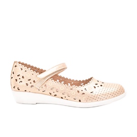 Ballerines enfant Cardosa ajourées dorées