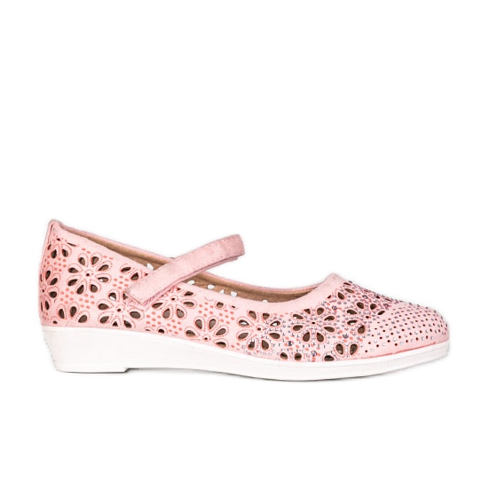 Ballerines enfant Tilmans ajourées roses