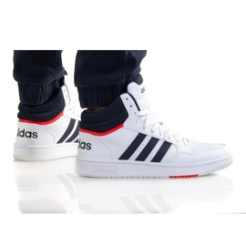 Adidas Hoops 3.0 Mid M GY5543 chaussures blanc bleu marine