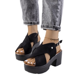 Sandales à talons noires Frith le noir
