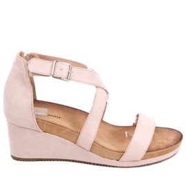 Sandales compensées Ashlyn Nude beige rose