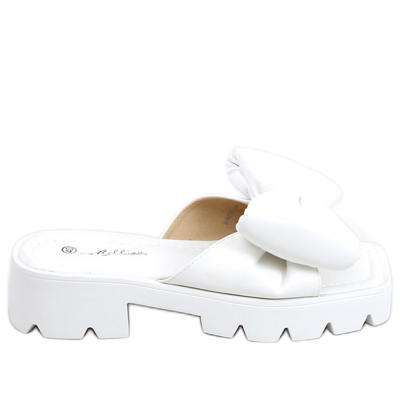 Chaussons Keesha White High Sole blanche Chaussons Keesha White High Sole blanche