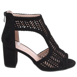 Sandales boho ajourées Vivian Noir le noir