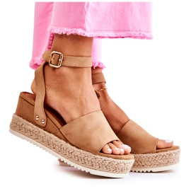 FE1 Sandales Daim Camel Lisbon beige