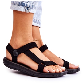 Sandales de sport en daim Harris noires pour femmes