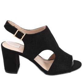 Sandales ajourées à talon haut Stacy Black noir