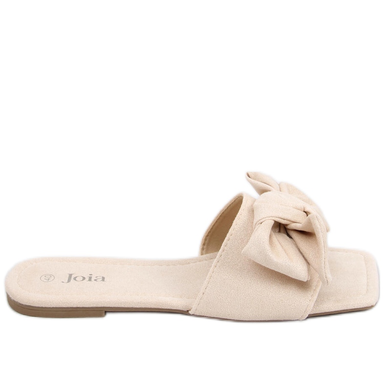 Claquettes à semelle carrée beige Nisha