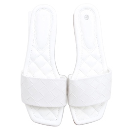Chaussons à semelle carrée Sahar White blanc