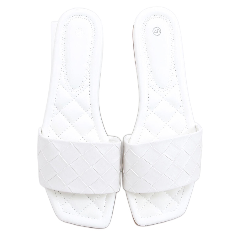 Chaussons à semelle carrée Sahar White blanche Chaussons à semelle carrée Sahar White blanche