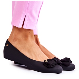 PH1 Ballerines en caoutchouc pour femmes avec nœud noir Fergie le noir