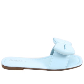 Babouches Mili Blue à nœud bleu