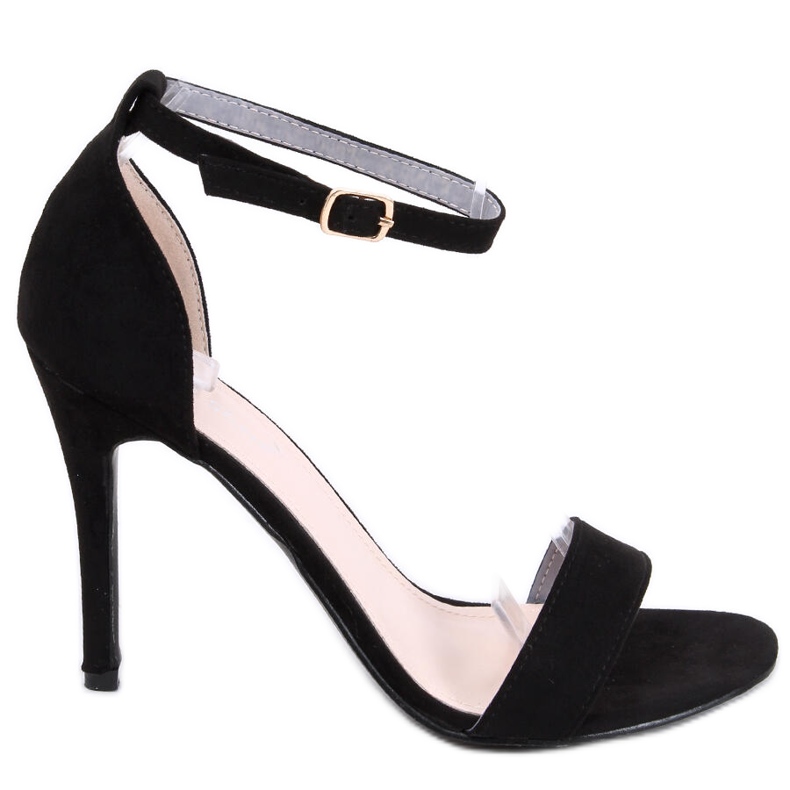 Sheila Sandales noires à talons hauts le noir Sheila Sandales noires à talons hauts le noir