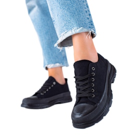 SHELOVET Baskets noires sur la plateforme