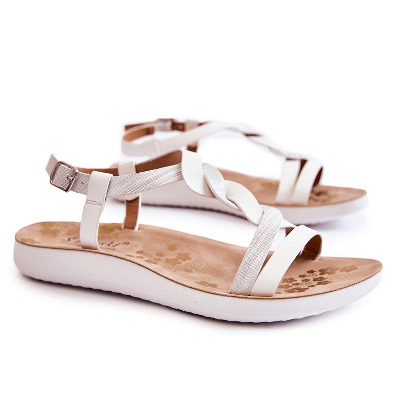 S.Barski Sandales Enfant Avec Boucle Blanc Dimmel blanche blanche