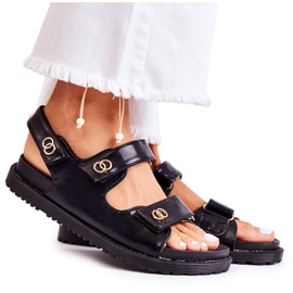 S.Barski Sandales Femme En Cuir Avec Décoration Halis Noir le noir S.Barski Sandales Femme En Cuir Avec Décoration Halis Noir le noir