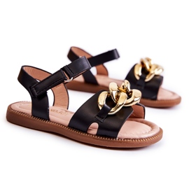 FR1 Sandales Enfant Avec Velcro Layra Noir ['le noir'] le noir