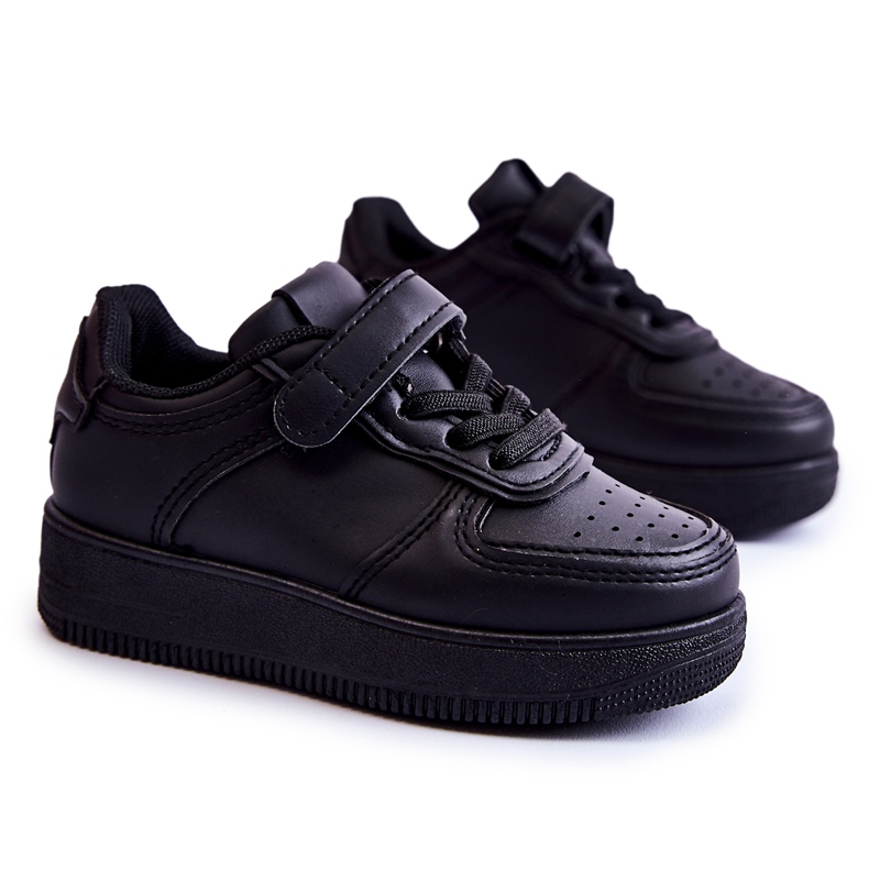 Chaussures Sport Enfant Avec Velcro Noir Elike le noir