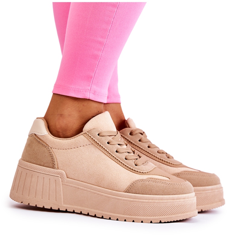 PS1 Chaussures de Sport en Daim pour Femme Beige Segurro