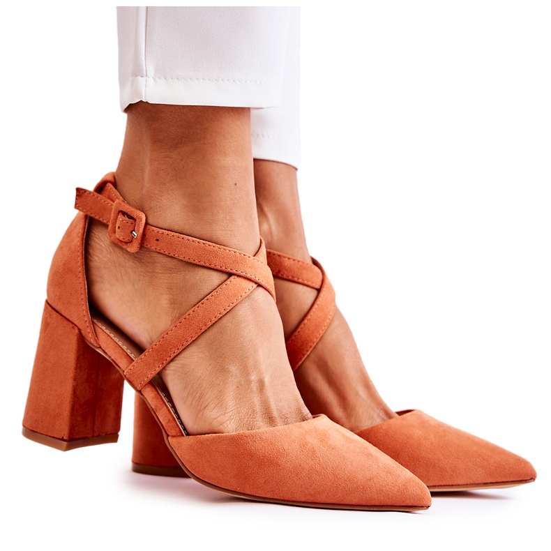 FB1 Sandales à la mode sur une barre orange Sinari FB1 Sandales à la mode sur une barre orange Sinari