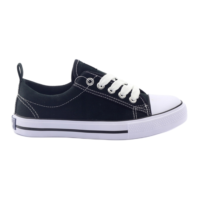 American Club Baskets noires American LH20 noires blanche le noir