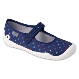 Befado chaussons enfant avec Velcro 114Y490 bleu marine