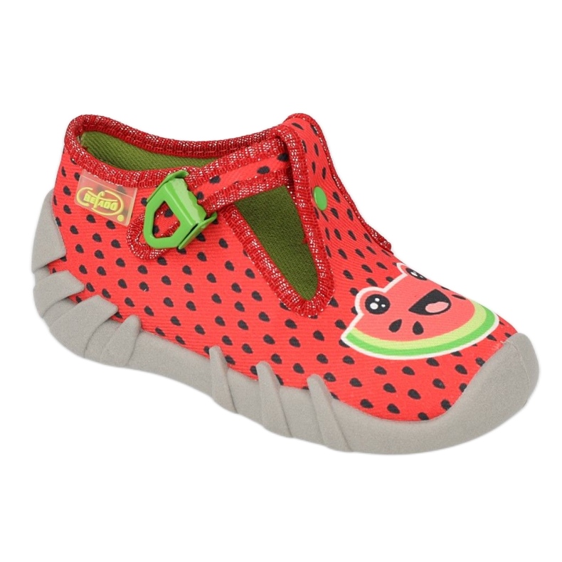 Slippers pour enfants de Befado 110p459 rouge