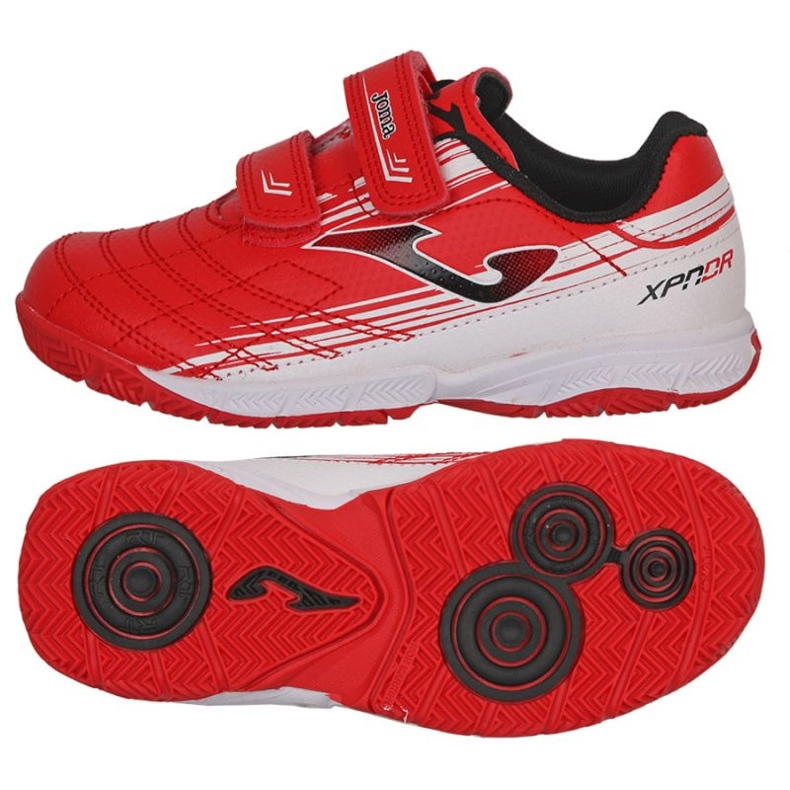 Joma XPander 2206 In Jr XPJS2206INV chaussures de football blanche rouge oranges et rouges