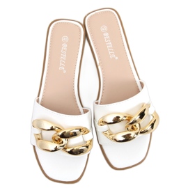 Chaussons avec chaîne Dalia Blanc