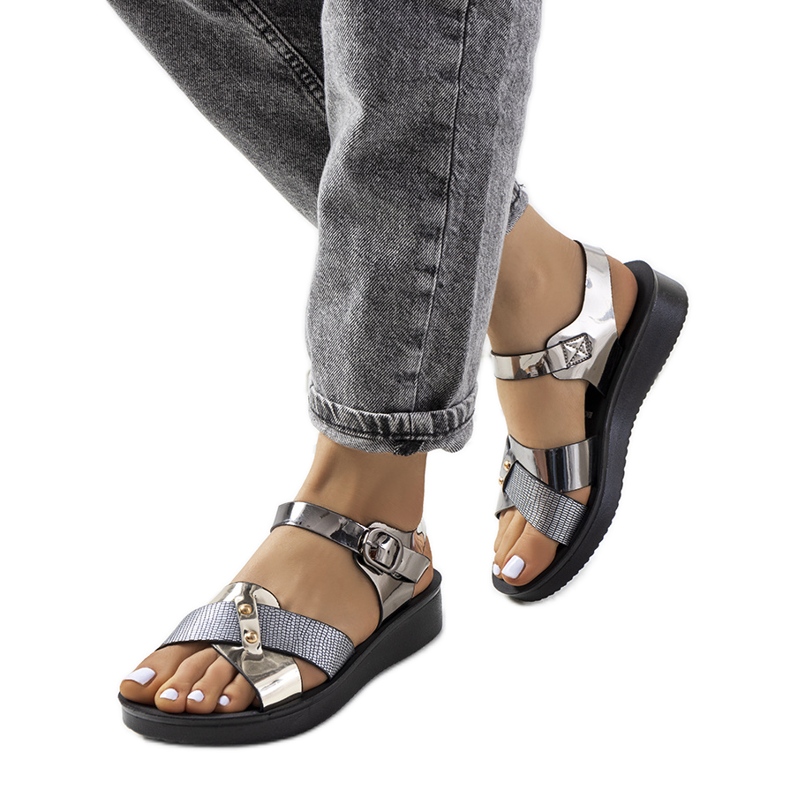 Sandales grises pour femmes de Tulia Sandales grises pour femmes de Tulia