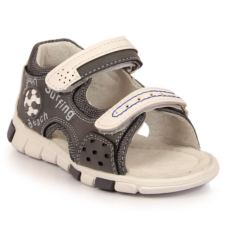 Sandales velcro NEWS Jr EU651B gris