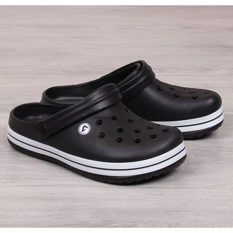 American Club Jr.AM633A chaussons de piscine noir le noir