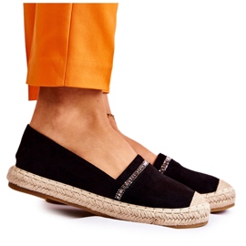 S.Barski Espadrilles à enfiler noires classiques pour femmes Cersei le noir