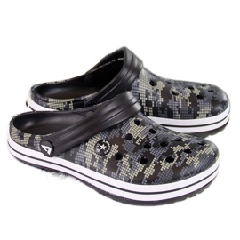 Pantoufles en mousse noire American Club Jr.AM445A le noir