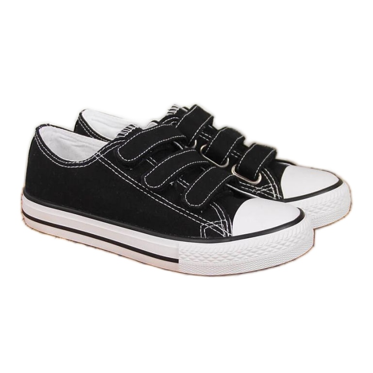 Baskets velcro Atletico Jr ATC387B noir le noir