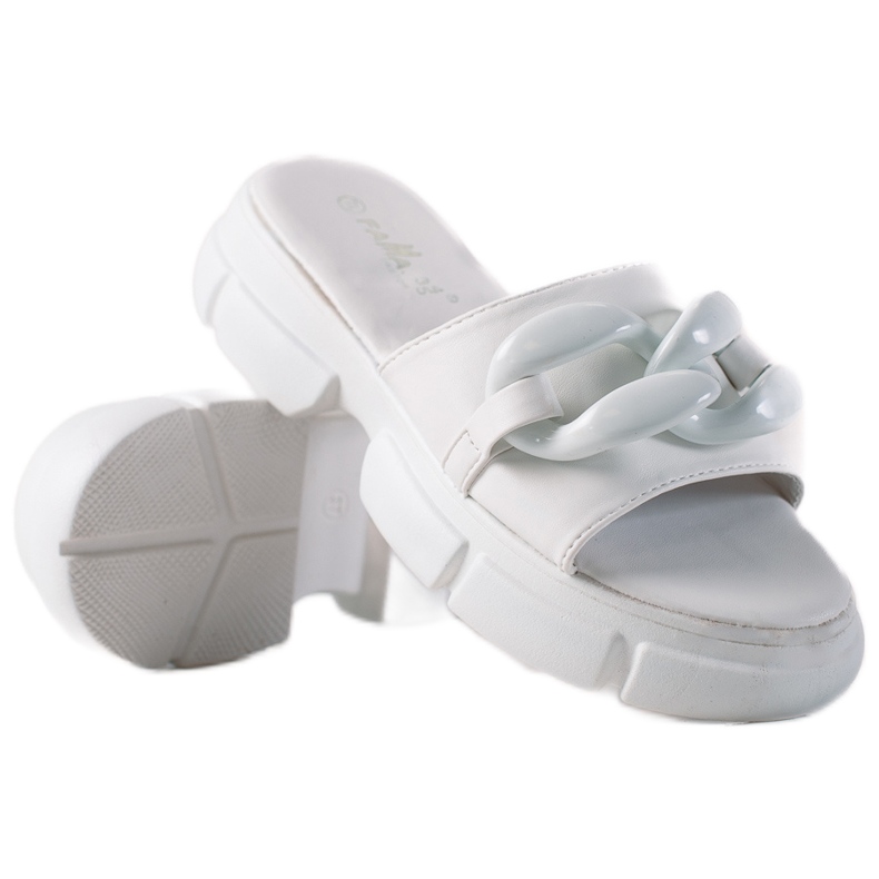 SHELOVET Pantoufles Sur La Plateforme blanche