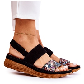 Sandales pour Femme en Cuir Maciejka 04142-20 Noir le noir multicolore