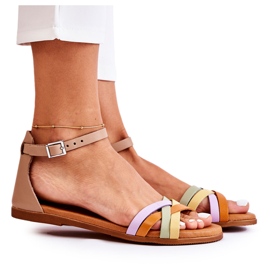 Sandales pour femmes à la mode Maciejka L4953-04 Multicolore beige