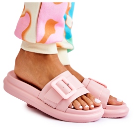 Chaussons Femme Avec Boucle Rose Devia