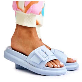 Chaussons Femme Avec Boucle Bleu Devia